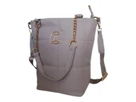 Torebki damskie - Torebka Damska, Średnia Modna Shopperka, Szara Damska Listonoszka Na Ramię - miniaturka - grafika 1