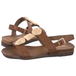 Sandały Brązowe SK 072 H (SL534-a) Sergio Leone - Sandały damskie - miniaturka - grafika 1