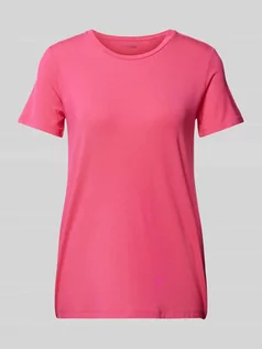Koszulki i topy damskie - T-shirt w jednolitym kolorze model ‘Mix+Relax’ - grafika 1