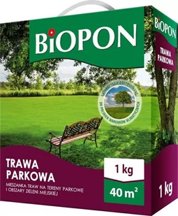 Biopon Trawa parkowa, karton 1kg, marki - Trawy i trawniki - miniaturka - grafika 1