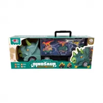 Auto laweta z dinozaurem 1006947  3x figurka dinozaura, 3x mały samochodzik z kabiną w kształcie dinozaura, 1x ciężarówka - Samochody i pojazdy dla dzieci - miniaturka - grafika 1