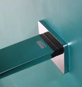 Akcesoria do armatury i ceramiki - BLUE WATER EMI-RPP.0100BC RAMIĘ NATRYSKU ŚCIENNE DO GŁOWIC NATRYSKOWYCH wykończenie CHROM/BIAŁY materiał MOSIĄDZ 2xG 1/2 pasuje do wszystkich głowic natrys - miniaturka - grafika 1