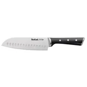 Noże kuchenne - Tefal Ingenio Ice Force nóż Santoku-18 cm, stal nierdzewna/czarna, 39 x 8.2 x 3 cm K23206 - miniaturka - grafika 1