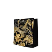 Opakowania i torebki na prezenty - Paw Decor Collection, Torba Premium Gold Leaves, średnia - miniaturka - grafika 1