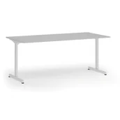 Biurka - Biurko PRIMO BETA, 1800 x 900 mm, podstawa biała, szary - miniaturka - grafika 1