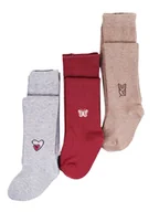 Rajstopy - Rajstopy dziewczęce bawełniane we wzory 3PAK 104-110 YOCLUB - miniaturka - grafika 1