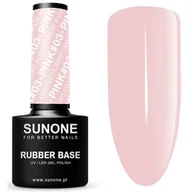 Lakiery hybrydowe - Baza hybrydowa SUNONE Rubber Base Pink 03 5ml - miniaturka - grafika 1