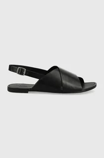 Sandały damskie - Vagabond sandały skórzane TIA damskie kolor czarny - grafika 1