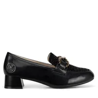 Półbuty damskie - Półbuty Rieker 45055-00 Czarny - miniaturka - grafika 1