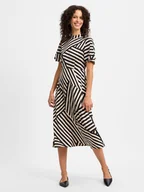 Sukienki - comma Sukienka damska Kobiety wiskoza wielokolorowy w paski, 34 - miniaturka - grafika 1