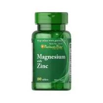 Puritan's Pride Magnez z cynkiem - 100 tabletek - Witaminy i minerały - miniaturka - grafika 1