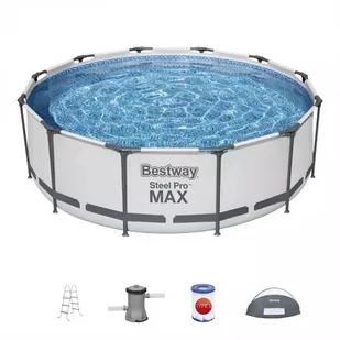 Basen stelażowy Steel Pro Max z pompą 366 x 100cm Bestway 5619N - Baseny ogrodowe - miniaturka - grafika 1