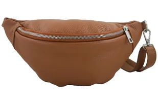 Torebka damska saszetka / nerka - CASUAL - Brązowa jasna - Brązowy jasny - Nerki - miniaturka - grafika 1