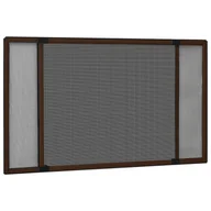 Moskitiery - VidaXL Lumarko Rozsuwana moskitiera okienna, brązowa, (100-193)x75 cm 149042 VidaXL - miniaturka - grafika 1