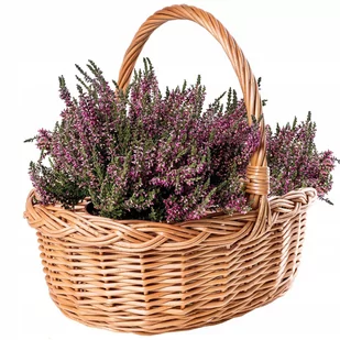 Koszyczek wiklinowy wielkanocny z rączką kosz 35cm - Zestawy upominkowe - miniaturka - grafika 1