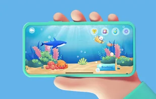 Szczoteczka soniczna do zębów dla dzieci z aplikacją oraz zestawem końcówek Bitvae BVK7S (niebieska) - Szczoteczki do zębów dla dzieci - miniaturka - grafika 6