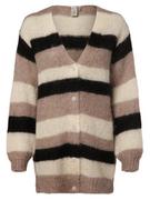 Swetry damskie - Y.A.S - Kardigan damski z dodatkiem moheru  YASLambi, beżowy|brązowy|czarny - miniaturka - grafika 1