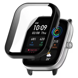 Etui + Szkło 2W1 Do Xiaomi Amazfit Gts 4 Czarne - Akcesoria do smartwatchy - miniaturka - grafika 1
