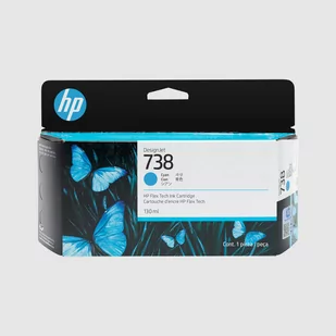 Wkład z atramentem błękitnym HP DesignJet 738 130 ml - Tusze oryginalne - miniaturka - grafika 1