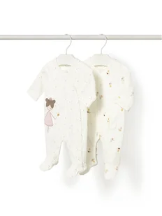 Mayoral Komplet 2 par śpiochów 2703 Écru - Śpiochy dla niemowląt - miniaturka - grafika 1