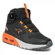 Buty dla chłopców - Trzewiki KangaRoos KX-Raptor Hi FX 18903-000-5075 Jet Black/Neon Orange - miniaturka - grafika 1