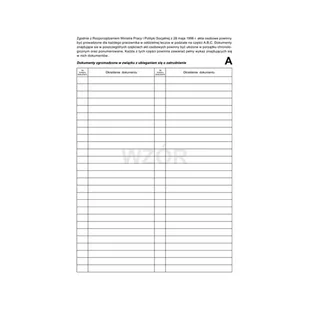 Druk karta do akt osobowych A4 REMI OS-223 A 1szt - Druki akcydensowe - miniaturka - grafika 1