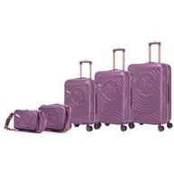 Walizki - Zestaw walizek SEMI LINE T5817-0 Fioletowy - miniaturka - grafika 1