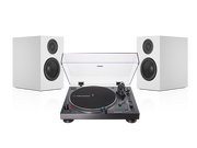 Zestawy stereo - Audio-Technica AT-LP120X-USB (czarny) + A28 (biały) - miniaturka - grafika 1