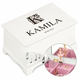 Szkatułka drewniana z pozytywką i nadrukiem dla niej na urodziny - Pozytywki dla dzieci Szkatułka drewniana z pozytywką i nadrukiem dla niej na urodziny - Pozytywki dla dzieci - miniaturka - grafika 1