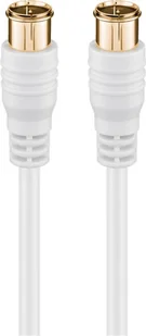 Goobay 62744 kabel koncentryczny 2,5 m F-Typu Biały 62744 - Kable komputerowe i do monitorów - miniaturka - grafika 1