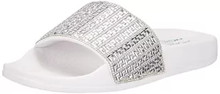 Skechers Golf Damskie sandały Pop Up, Białe płótno stras wykończenie, 39 EU - Swetry damskie - miniaturka - grafika 1