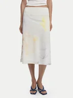 Spódnice - Desigual Spódnica midi Bruma 25WWFK08 Écru Regular Fit - miniaturka - grafika 1