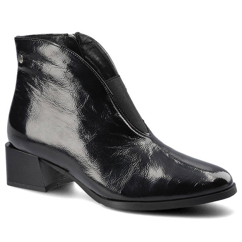 Czarne Botki Maciejka Damskie Eleganckie Buty