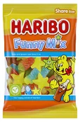 Żelki - Mix żelków Haribo Funny Mix 185g - duże kształty, kolorowy mix - miniaturka - grafika 1