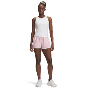 Damskie spodenki treningowe Under Armour Tech Play Up 2in1 Shorts - różowe - Spodenki damskie - miniaturka - grafika 1