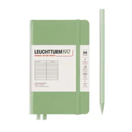 Notesy i bloczki - Notatnik Leuchtturm1917 Pocket A6, twarda oprawa, linie, sage - miniaturka - grafika 1
