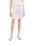 Spodenki damskie - TOM TAILOR Damskie szorty chinosy, bermudy, 32177 - Offwhite Pink Stripe, 36 - miniaturka - grafika 1