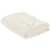 Narzuty - BELIANI Narzuta na łóżko jasnobeżowa bawełniana 200 x 220 cm z gofrową teksturą salon sypialnia tekstylia - miniaturka - grafika 1