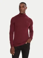 Swetry męskie - KARL LAGERFELD Golf 655058 554399 Bordowy Regular Fit - miniaturka - grafika 1