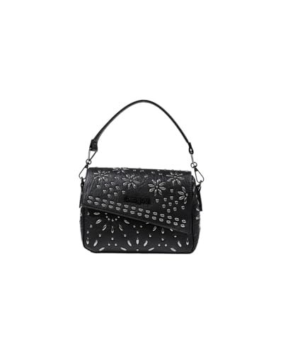 Desigual, BAG_METAL DANDELION_PHUKE Damskie, Czarny (Black)