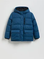 Kurtki i płaszcze dla chłopców - Reserved - Pikowana kurtka z ociepleniem - granatowy - miniaturka - grafika 1
