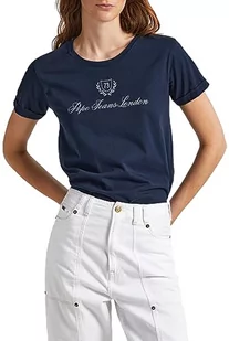 Pepe Jeans Sweter damski Vivian, Niebieski (Dulwich), L - Swetry damskie - miniaturka - grafika 1
