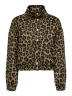 Kurtki damskie - ONLY Kurtka polarowa w kolorze jasnobrązowo-czarnym - miniaturka - grafika 1