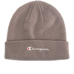 Czapka Champion Script Logo Beanie 806064-ES072 - szara - Czapki i chusty sportowe męskie - miniaturka - grafika 1