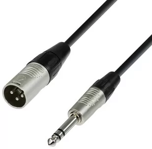 ah Cables adam hall 4 Star Series przewód mikrofonowy, rean XLR męski na 6.3 MM Stereo Jack, 3 m K4BMV0300 - Akcesoria do nagłośnienia - miniaturka - grafika 1