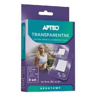 Apteo Apteo zestaw transparentnych plastrów wodoodpornych 8 sztuk 9083688 - Apteczki i materiały opatrunkowe - miniaturka - grafika 1