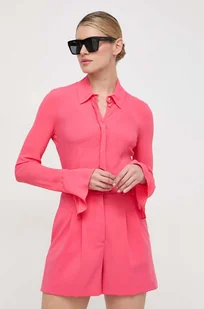 Patrizia Pepe koszula damska kolor różowy slim z kołnierzykiem klasycznym 8C0682 A8I1 - Koszule damskie - miniaturka - grafika 1