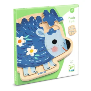 Drewniane puzzle w ramce JEŻ DJ01822 - Puzzle - miniaturka - grafika 1