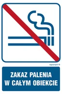 Systemy ekspozycyjne i znaki informacyjne - RB504 ZAKAZ PALENIA W CAŁYM OBIEKCIE, FN - FOLIA SAMOPRZYLEPNA; (250X375MM) - miniaturka - grafika 1