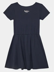Pepe Jeans Sukienka letnia Olya PG951663 Granatowy Regular Fit - Sukienki i spódniczki dla dziewczynek - miniaturka - grafika 1
